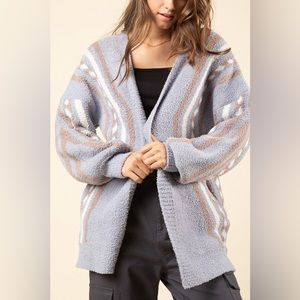 NWOT Women’s Printed Soft Open Front Cardigan Sweater Blue Boutique item Medium